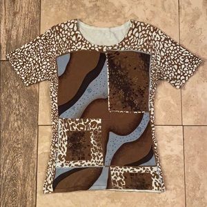 Cheetah Abstract Printed Knitted Top